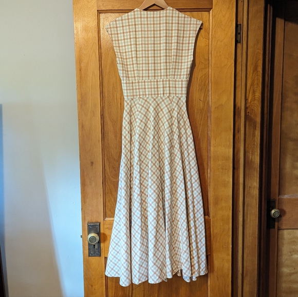 SELVA \ NEGRA Checkered Midi Dress | Size 2 - Picture 11 of 13